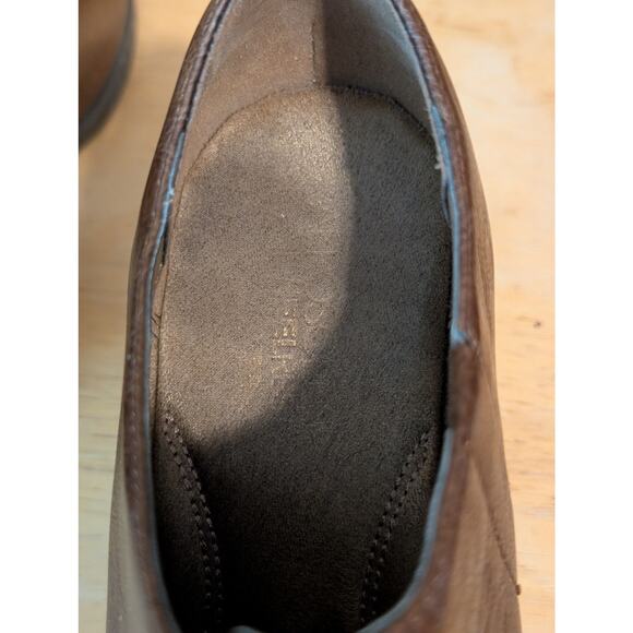 Aerosoles Heel Rest Brown Zip Front Faux Leather Ankle Boot Shoe Women's Size 8 - Picture 11 of 14